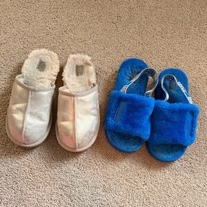 Lot of UGG Kids' Slippers in Gold and Blue Size 3